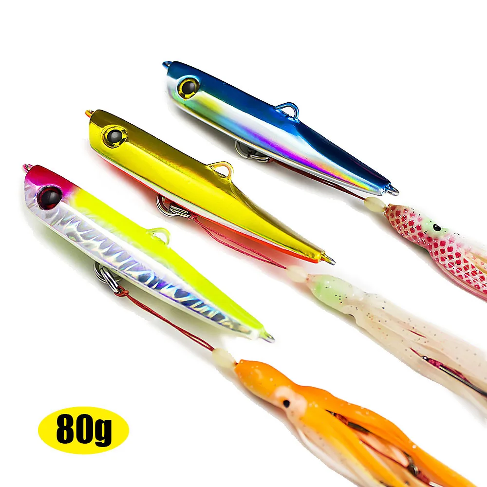 3 шт. 80 г 2,8 унц. Японии Inchiku мормышки с Octoups помощи крючка, кальмар джиг, морской Боттом Snapper Рыбалка Приманку