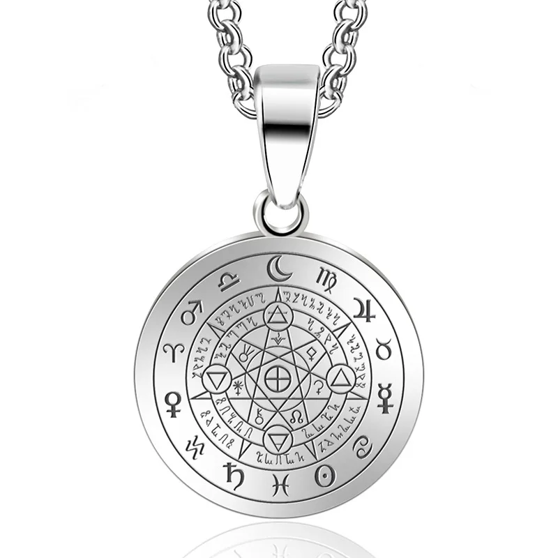 

2019 Fashion Magic Round Pendant Necklaces For Women Necklace Stainless Steel Pendant Lover Necklace Men Jewelry