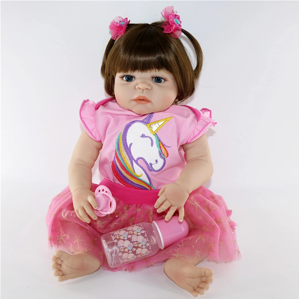 

Кукла Reborn NPK 23 "57 см, полностью силиконовая кукла reborn baby, кукла can bathe girl, подарок малышу boneca, Возрожденный, Juguetes