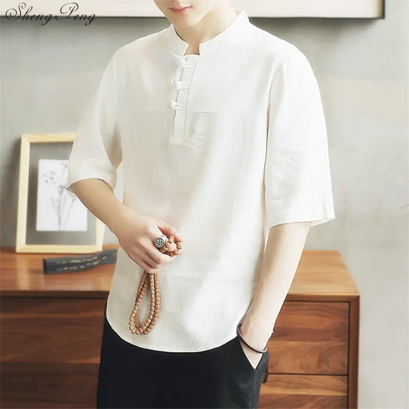 Традиционной китайской одежды стиля Востока для мужчин китайский дракон Топ