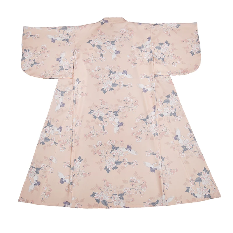 

Women's Japan Kimono Pink Color Beautiful Flower Prints Japan Traidtional Yukata Cosplay Clothing Stage Performing Wear