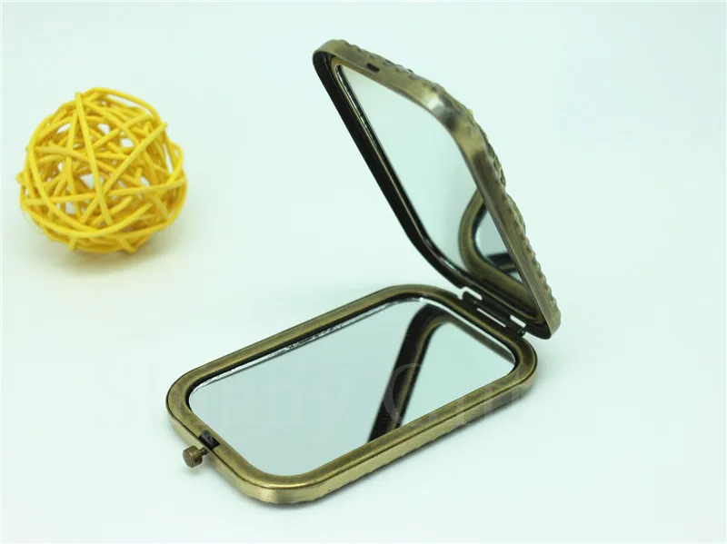 Free Shipping Handle Mirror Metal Peacock Handbag Double Side | Дом и сад