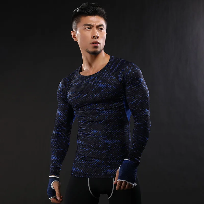 

Fitness Shirt Men Sports Gym Long Sleeve Quick Dry Running T Shirt Tight Compression Workout Sport Shirt Bodybuilding Rashgard