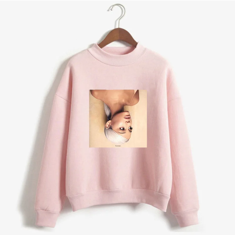 Женские толстовки с капюшоном Ariana Grande Moleton уличная водолазка Sweetener Thank U Next