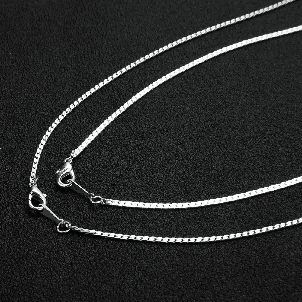 10 нитей родия/золотой цвет плоская змея ожерелье цепи россыпью с застежками Diy