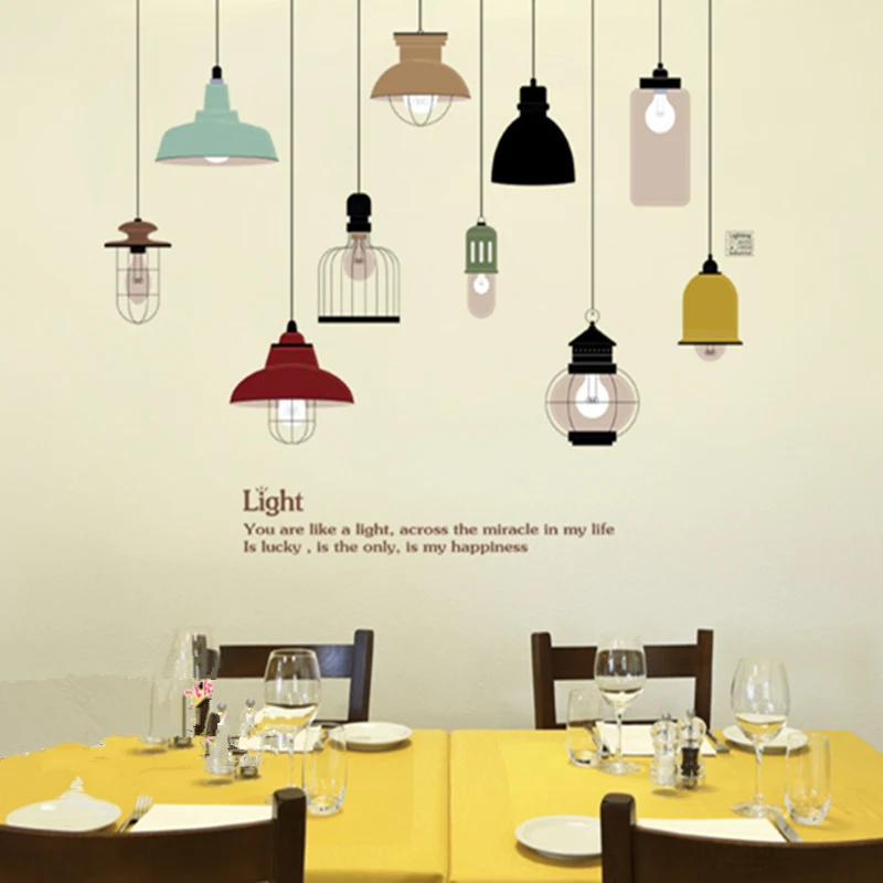 Светящаяся лампочка настенная наклейка декор для гостиной спальни Настенная