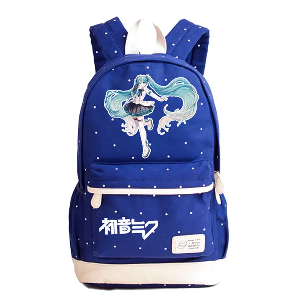 1 Музыкальный Хацунэ Мику Печать Рюкзак Kawaii женские сумки на плечо Miku Mochila Feminina Холст Школьные сумки для девочек-подростков - Цвет: 1