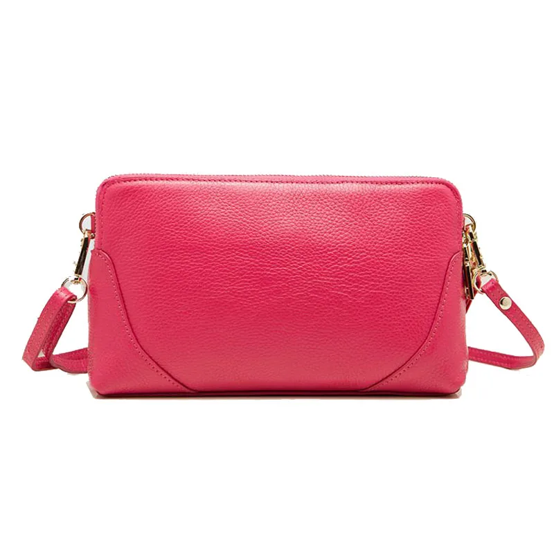 Модная женская сумка на плечо из натуральной кожи с двойной молнией воловьей