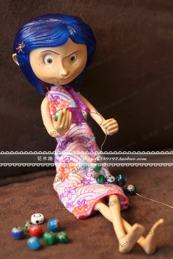 NECA детские игрушки Коралина и секретная дверь куклы фигурка 7 дюймов плащи свитер версия Caroline подарок для девочек
