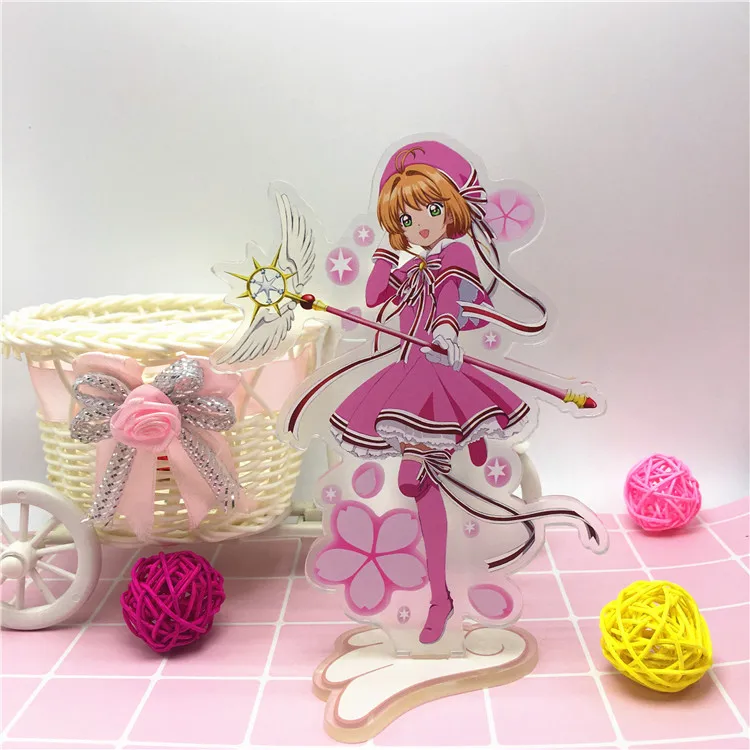 Аниме Cardcaptor Sakura акриловая модель на подставке игрушки Сакура фигурку подвесные 15