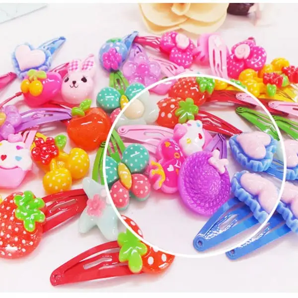 10 шт./лот мультфильм детские заколки для волос маленьких детей с цветочным узором