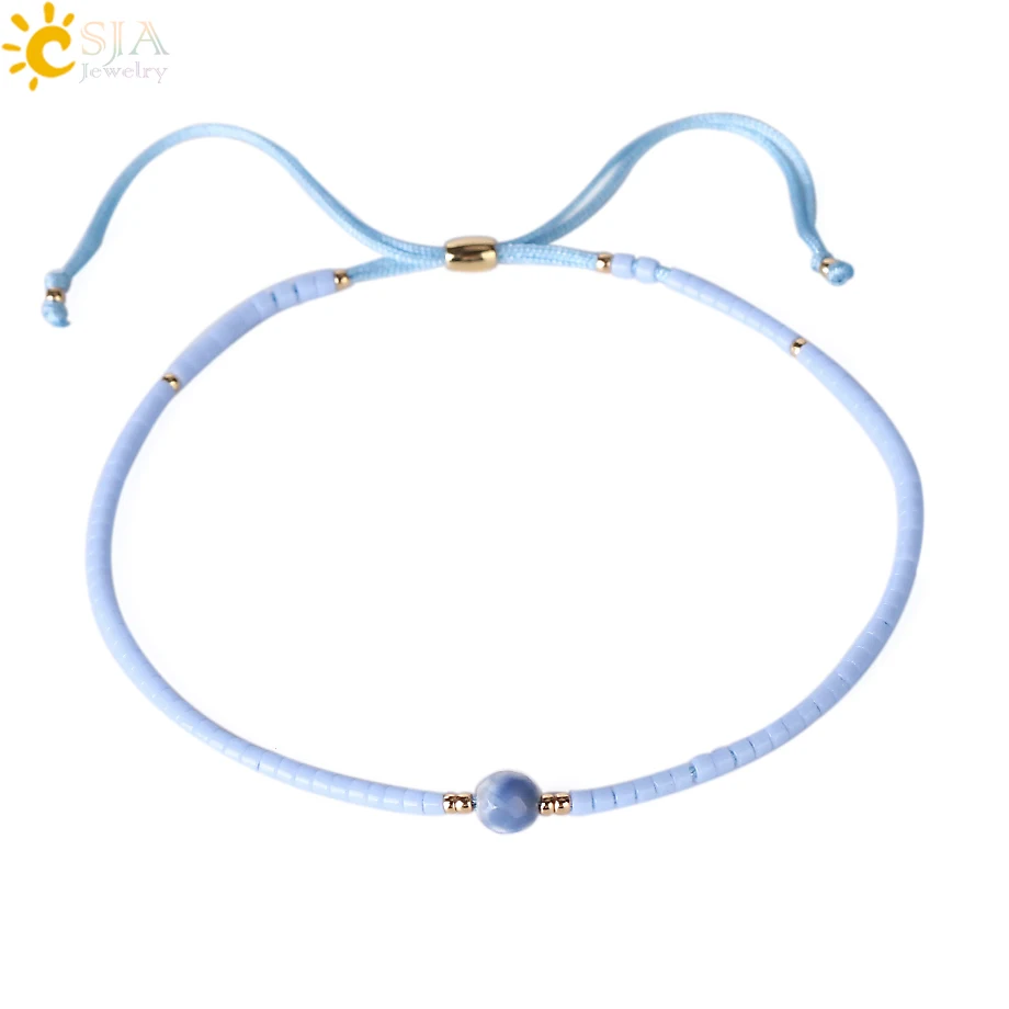 Браслет с бусинами CSJA miyumi Delica для милых девушек простые миниатюрные стеклянные