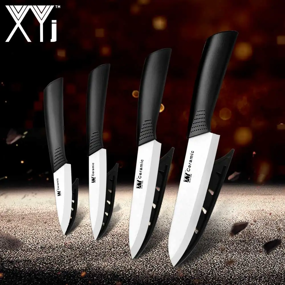 XYj кухонный керамический нож набор для приготовления пищи 3 4 5 6 дюймов Черное