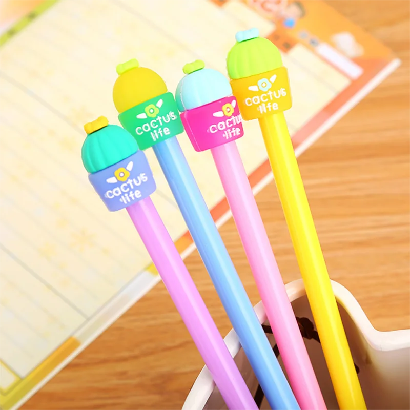 1pc Sent at random 1 шт. корейские Канцтовары Мультяшные гелевые ручки Kawaii студенческий экзамен записи цифровым пером, офисные школьные принадлежности, блокноты канцелярские милые ручка - Цвет: 1pc Sent at random