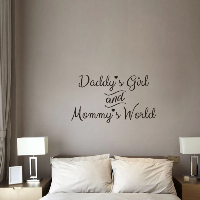 Daddys мальчик или девочка momys мир любовь Цитата Наклейка на стену стикер