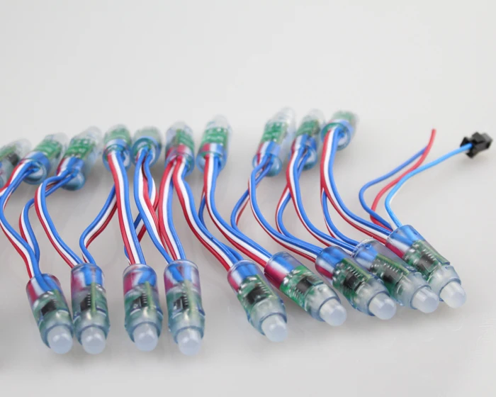 50 шт./лот 12 мм ws2811 led pixel module string 5v node/string Digital rgb полный цвет водонепроницаемый light