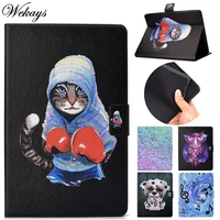 wekays for samsung tab a 8 0 sm t350 cartoon cat leather fundas case for samsung galaxy tab a 8 0 inch t355 t350 t351 cover case