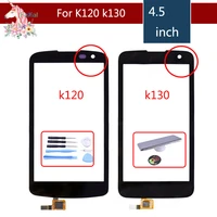 high quality 4 5 for lg k4 k120 k120e k121 k130 k130e touch screen digitizer sensor outer glass lens panel replacement
