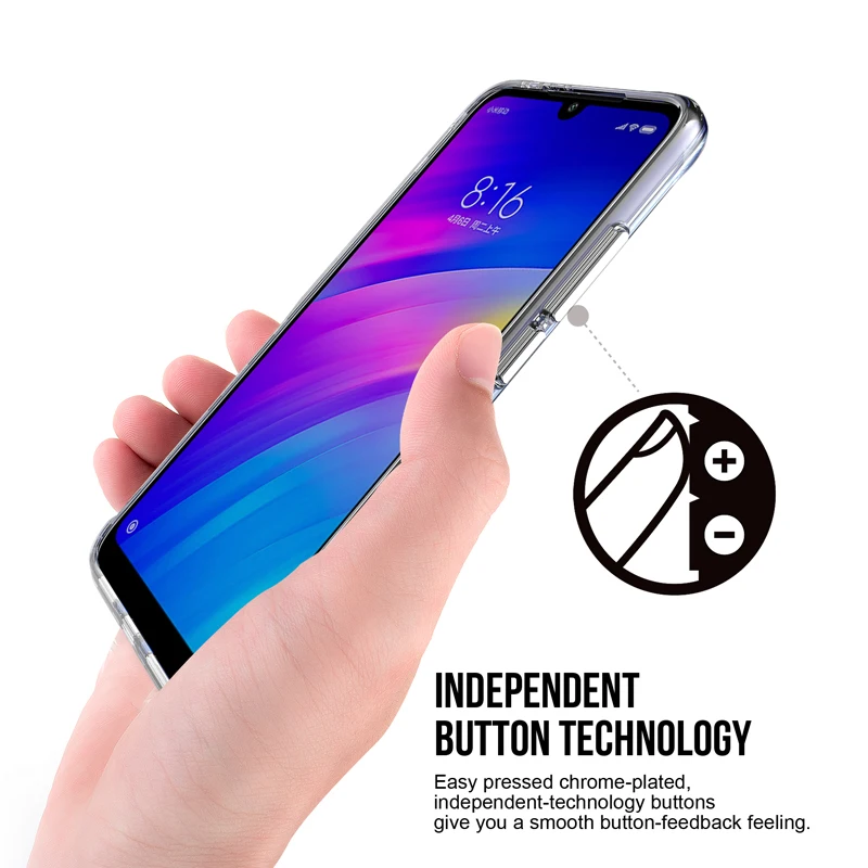 Прозрачные ударопрочные Чехлы TOIKO Chiron для Xiaomi Redmi 7 задняя крышка Гибридный бампер
