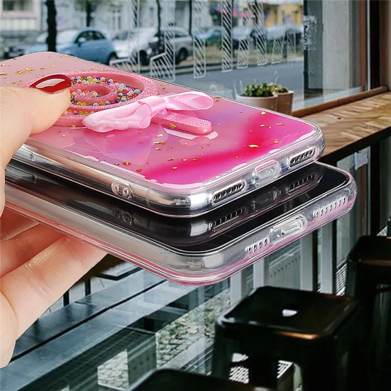3D леденец градиентный телефонный чехол для iPhone XR XS Max блестящий золотой фольгой Мягкий ТПУ чехол для iPhone X 6 6S 7 8 Plus чехол Capa Funda