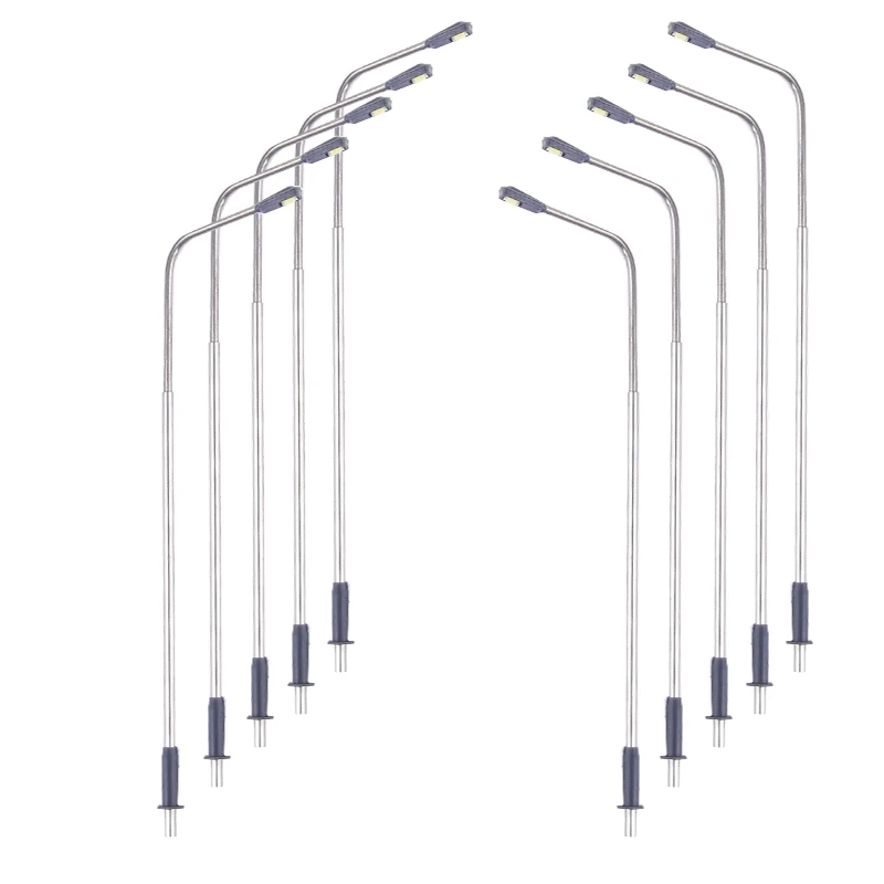 

Новинка, 50 шт., 1:75-1:500 масштаб, модель, железная дорога, уличные стальные фонари, фонарики с 3 В постоянного тока, светодиоды, модель игрушечной...