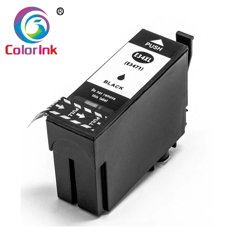 Картридж ColorInk E34XL T3471 T3472 T3473 T3474 34XL для принтера Epson WF 3720DWF 3725DWF|Чернильные