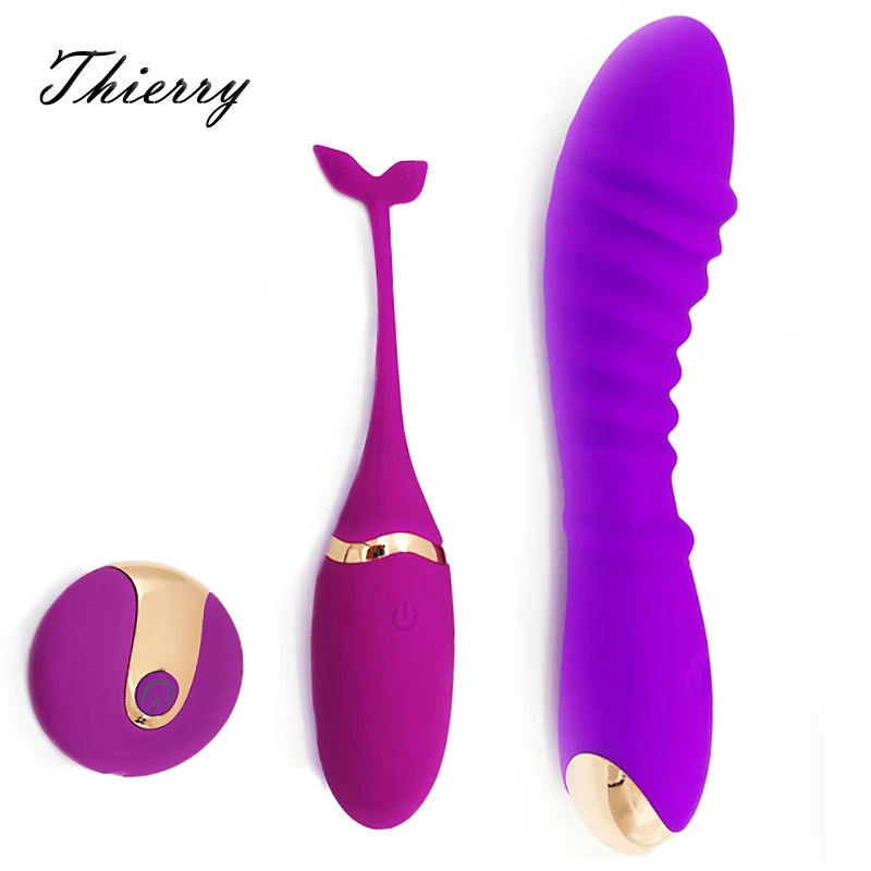 Тьерри 2 шт/комплект Дилдо Вибратор и пульт дистанционного управления
