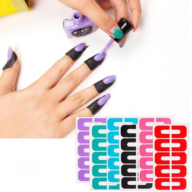 

1sheet Plastic Peel Off Tape Palisade Nail Protector Easy Fast Clean Nail Art Painting Polish UV Gel Stamping Plate Tools