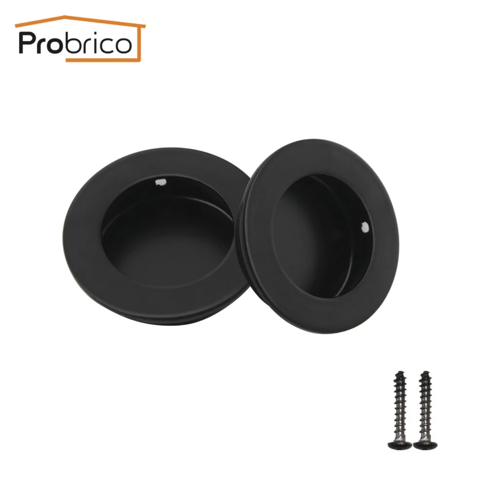 Probrico карманная ручка черного пальца для шкафа встроенные ручки раздвижных