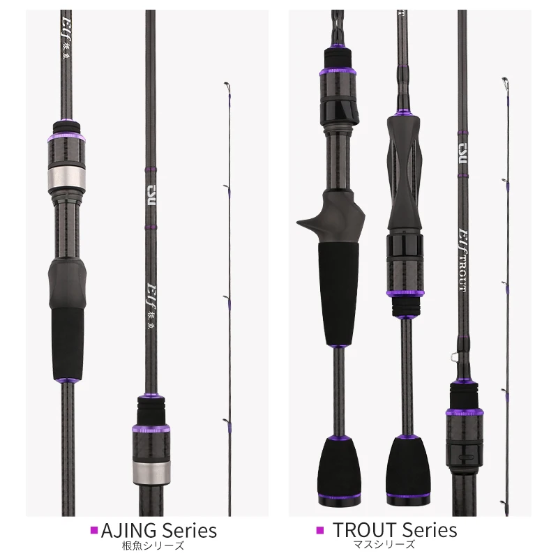 

TSURINOYA AJING TROUT 2 Secs Rod Spinning Casting Fishing Rod ELF 1.83m 1.88m UL F FUJI Guide Accessories Vara De Pesca Olta
