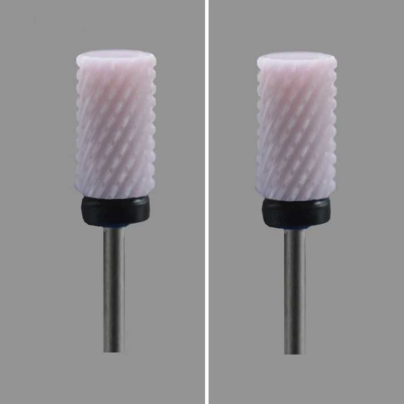 

2pcs Pink Ceramic Nail Drill Bit - Large Barrel Bit XC