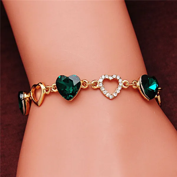Модные очаровательные женские Браслеты Boho винтажные цветные Многослойные браслеты из Кубического циркония вечерние индийские ювелирные изделия для женщин - Окраска металла: Светло-желтый, золотистый цвет