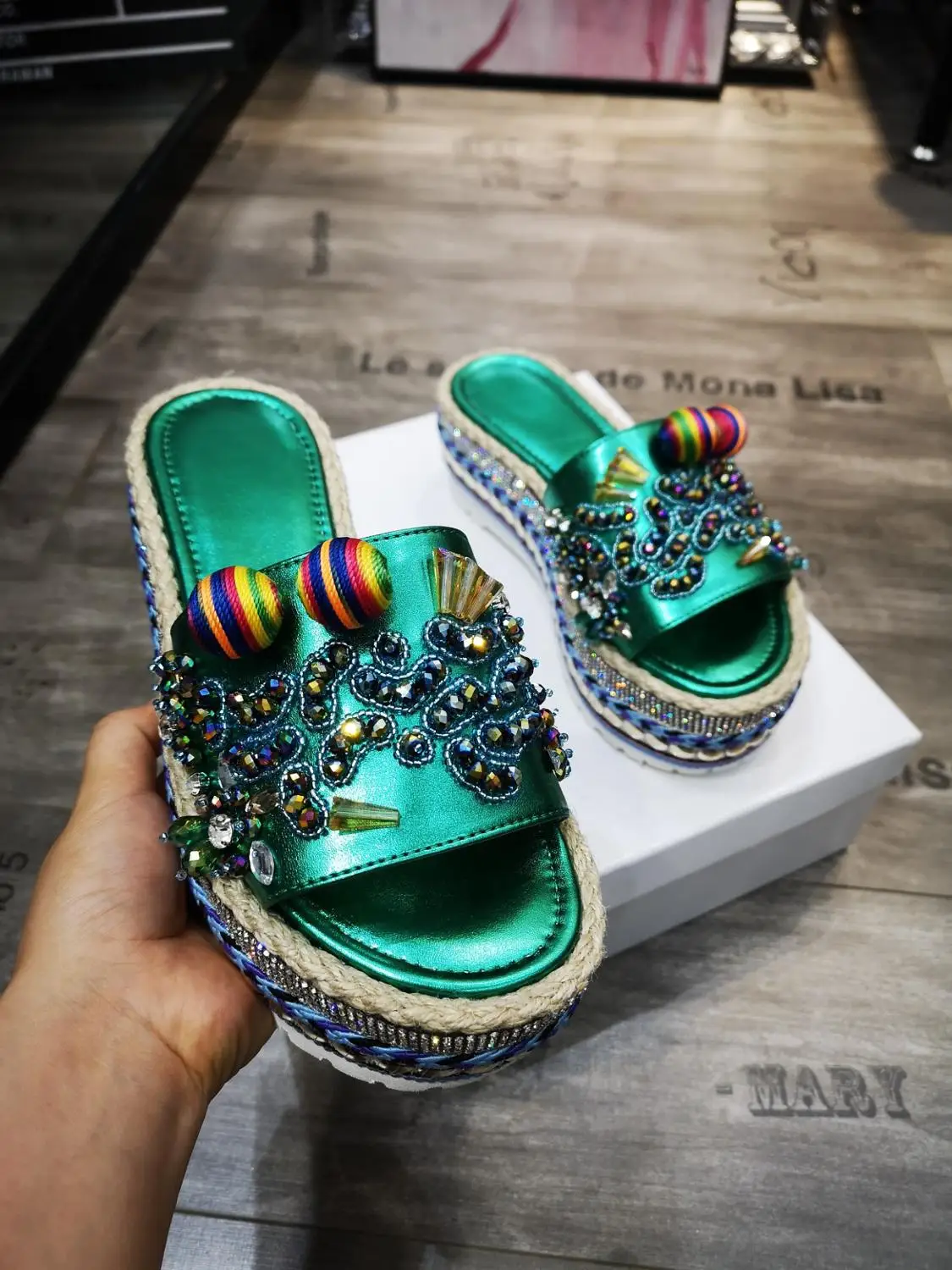 2019 Блестящие модные женские шлепанцы летние женская обувь с украшением в виде кристаллов sandalias Mujer шикарные