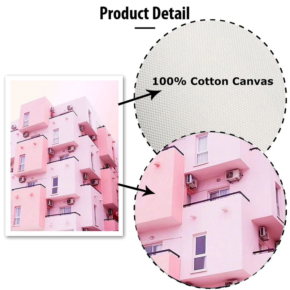 Скандинавское розовое здание настенная живопись современный город любят друг