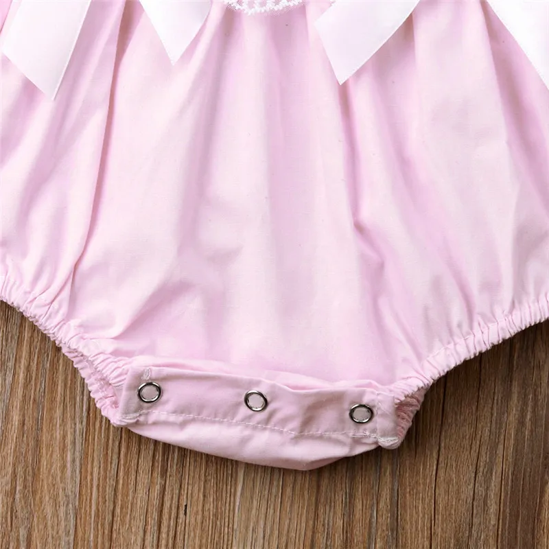 

UK Summer Toddler Baby Girl Lace Flower Bodysuit Romper Jumpsuit Sunsuit Clothes