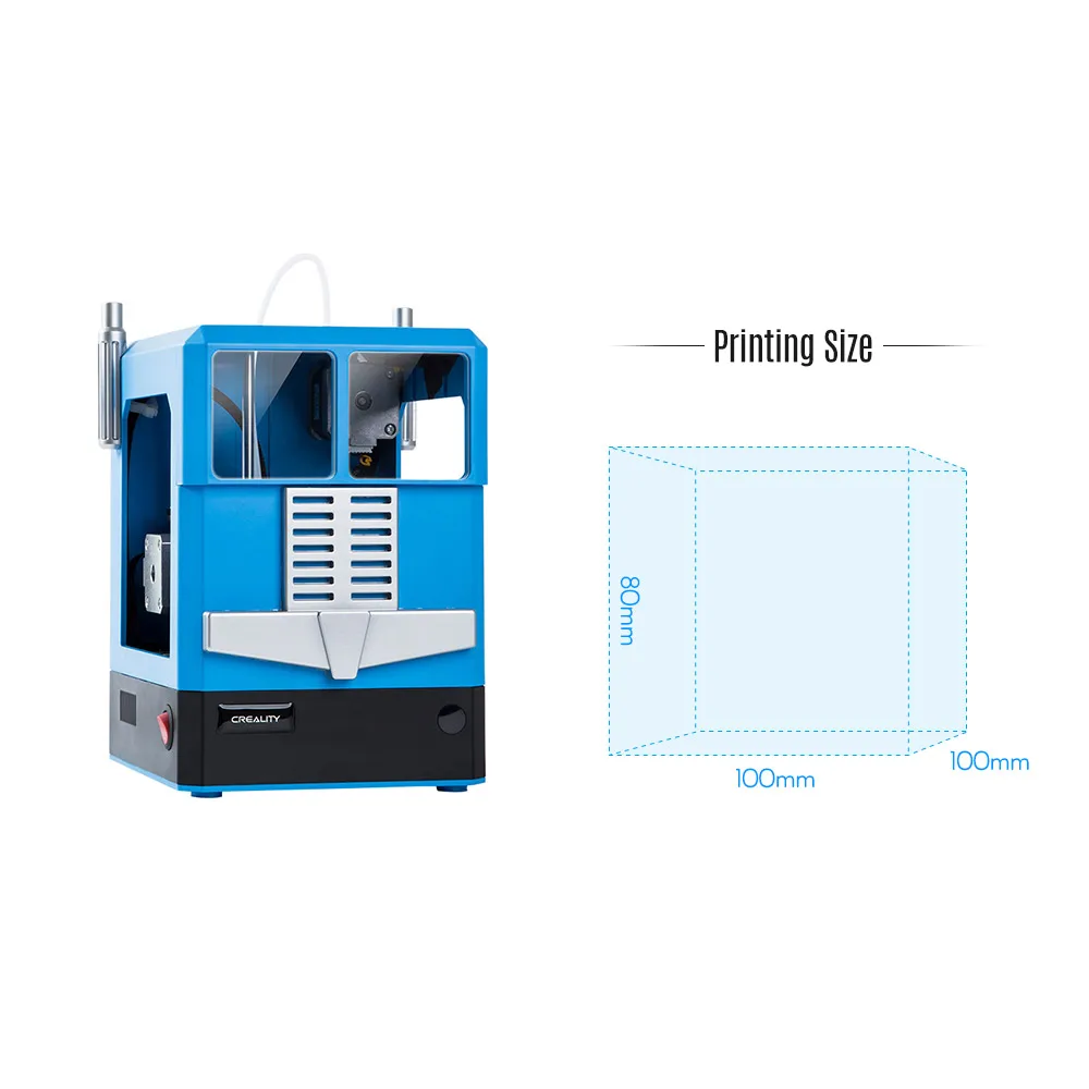 Creality 3D CR-100 компактный размер настольный 3d принтер Полностью Собранный 100*100*80 мм размер печати автоматическое выравнивание с пультом дистанционного управления