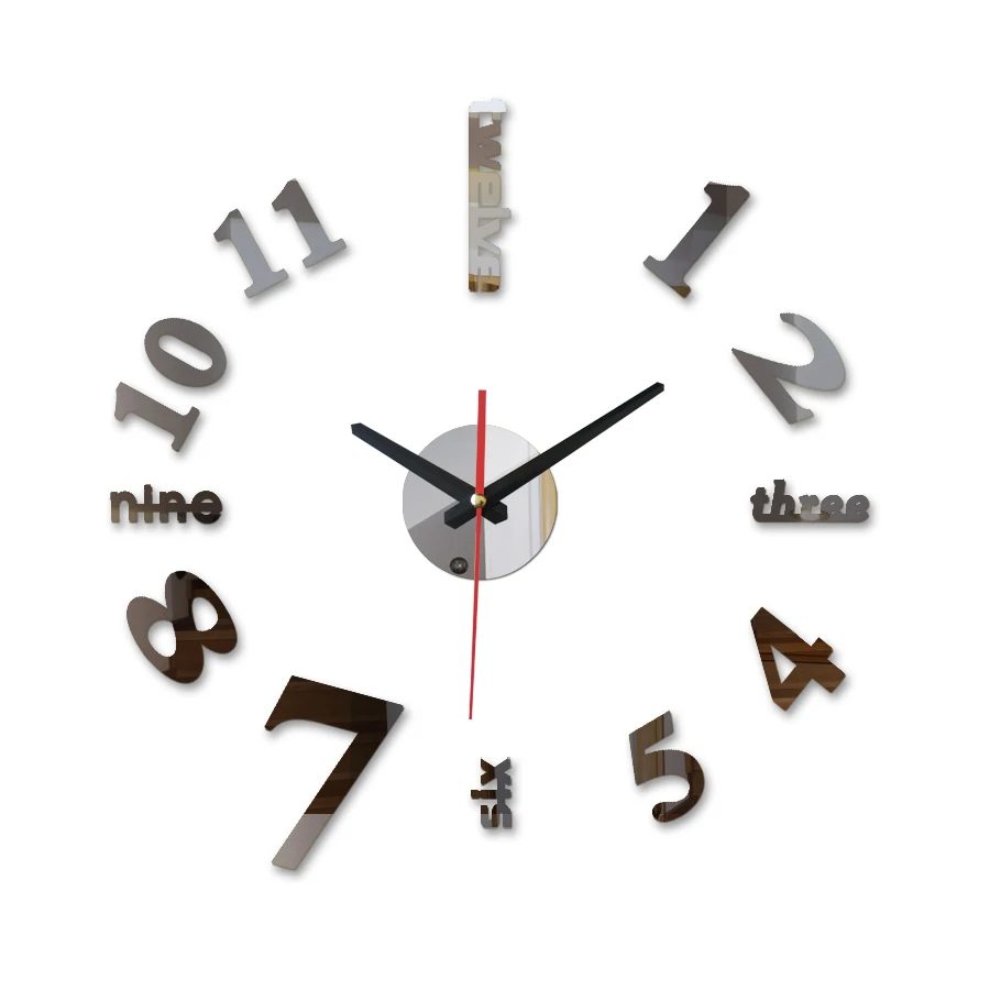 Новые 3d часы настенные reloj де сравнению большие декоративные diy наклейки