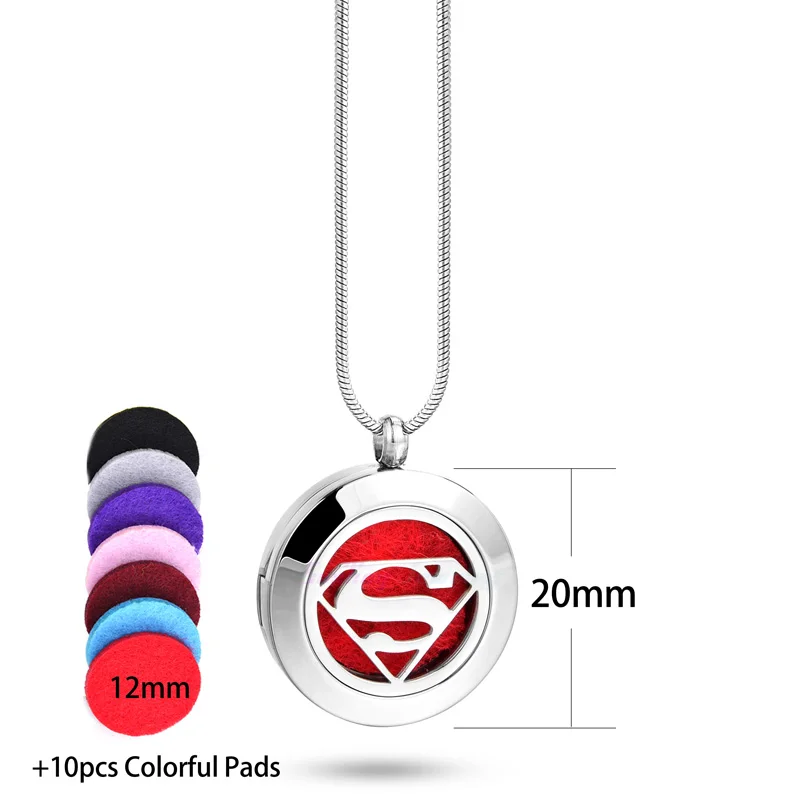 Ожерелье медальон из нержавеющей стали для ароматерапии 20 мм|diffuser necklace|locket