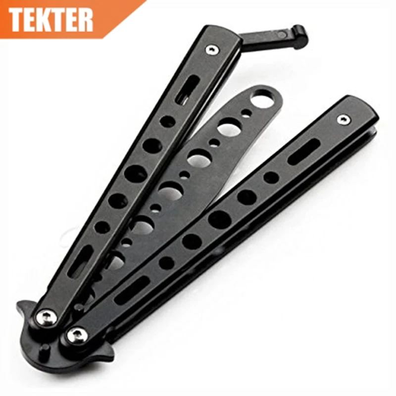 Tekter Нержавеющая сталь бабочка цеп в сложенном Ножи Training прочный Bladeless резак для