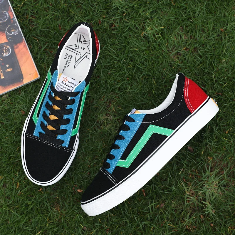 2019 spring and autumn new breathable canvas shoes men's tide wild student casual cloth | Обувь