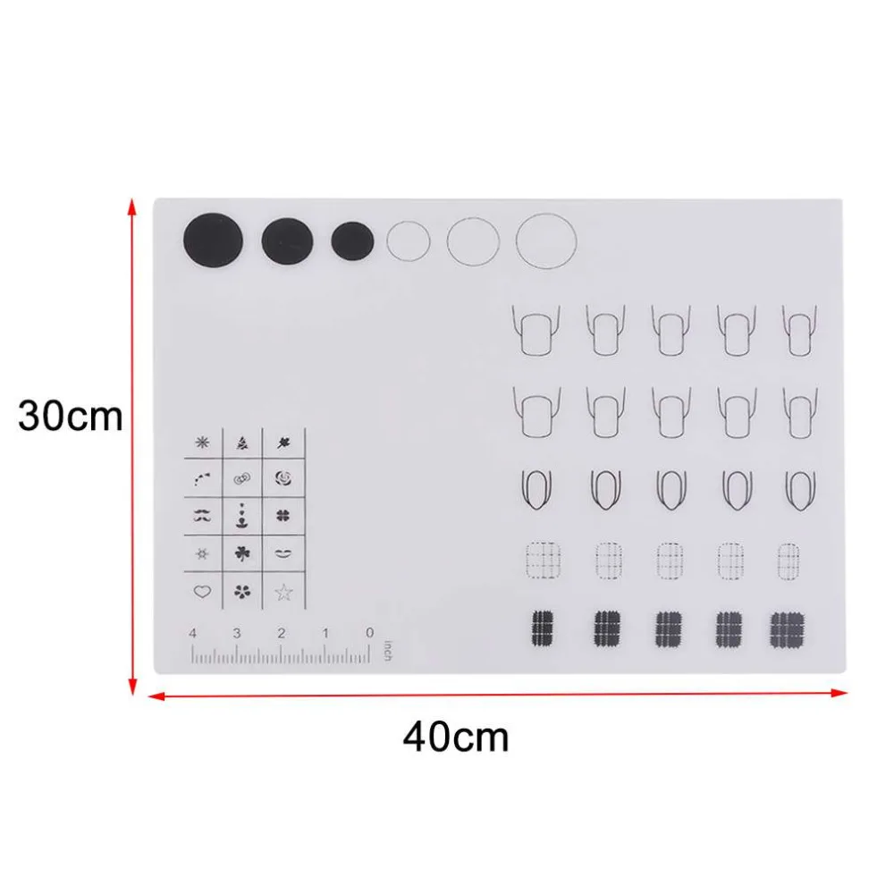 Складная силиконовая подставка для рисования ногтей коврик полировки