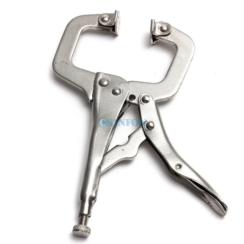 

DHL 100 шт 6 ''C-Clamp тиски Блокировка ручки плоскогубцы гаечный ключ Сварка металла стали обычный наконечник 150 мм