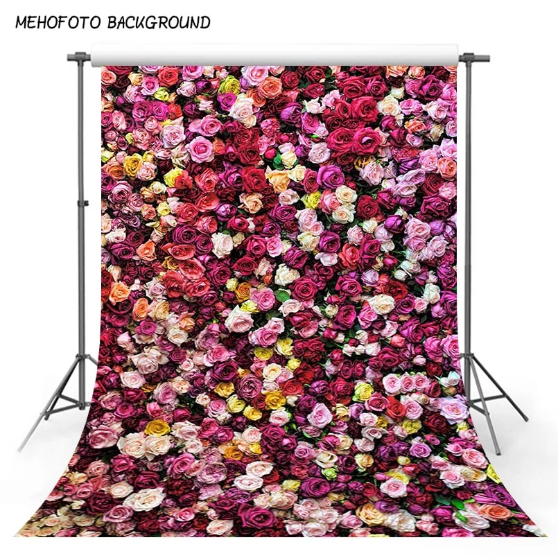 Фон для фотосъемки MEHOFOTO весна свадьба вечевечерние яркие красные розы цветы
