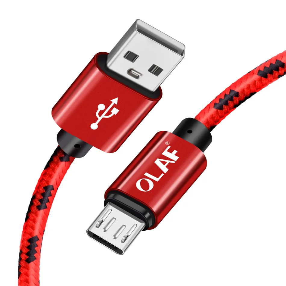 Red Олаф микро USB кабель Быстрая зарядка USB телефон зарядное устройство адаптер кабели данных для samsung Xiaomi huawei sony Android Зарядка Micro USB - Цвет: Red