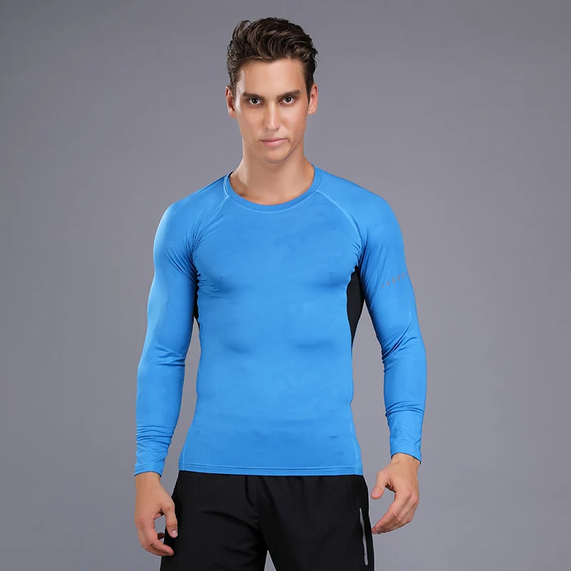 Новая быстросохнущая футболка для бега мужская спортивная рубашка Бодибилдинг