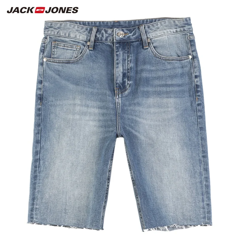 Джинсовые шорты Jack &amp Jones 219243503 мужские базовые штаны из хлопка с выбеленным