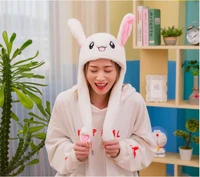 women winter hat dancing rabbit ears cute pinching ear to move vertical ears cap gilrs women party stage performance gifts