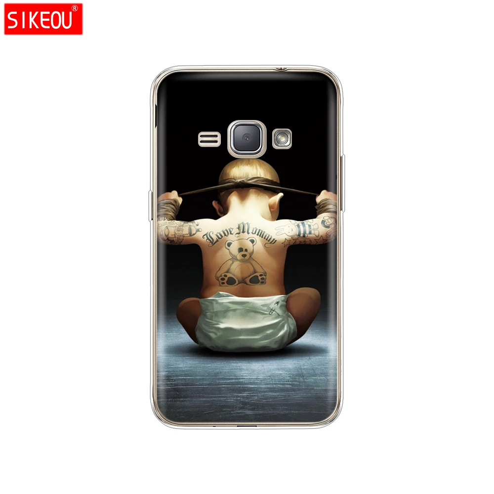 12064 Мягкий ТПУ чехол для Samsung Galaxy J1 J120 J120F SM-J120F задняя крышка 360 полная защитная Печать Прозрачный чехол цветок - Цвет: 12064
