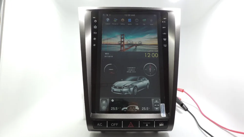 "YOKOTRON" 12," Telsa стиль сенсорный Android 6,0 Автомагнитола RDS для Lexus GS300 GS460 2004-2011+ gps+ камера заднего вида
