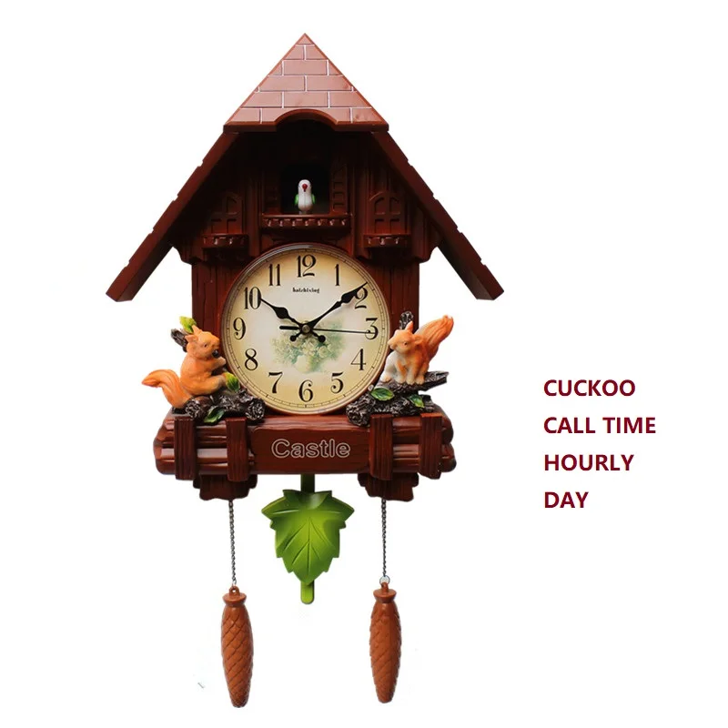 Фото Настенные музыкальные часы Cuckoo для детей, настенные современные умные часы для гостиной с отображением времени и разговора, 20 дюймов №2